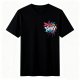 Graffiti Style Colorful Letter Print Black T-Shirt